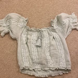 american eagle off the shoulder top xs